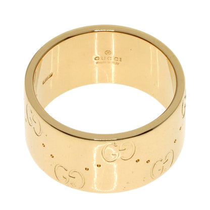 GUCCI GG Icon Wide #11 Ring K18 Yellow Gold Ladies [Used]