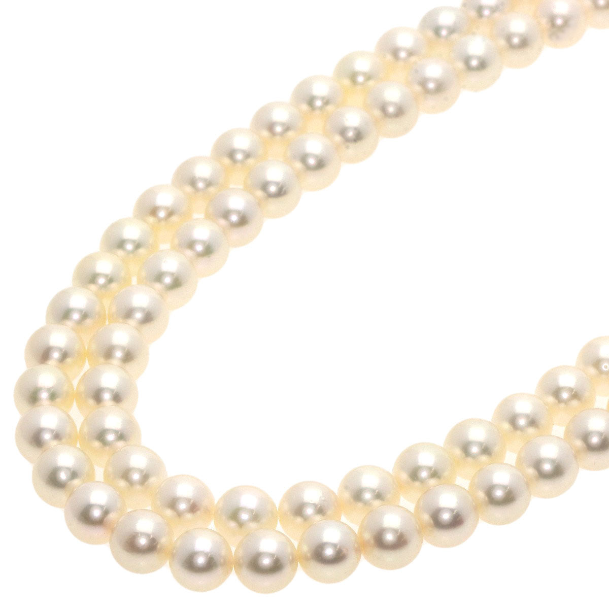 MIKIMOTO Pearl Pearl 2 series Necklace K14 White Gold Ladies [Used]