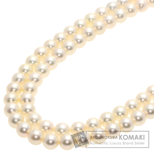 MIKIMOTO Pearl Pearl 2 series Necklace K14 White Gold Ladies [Used]