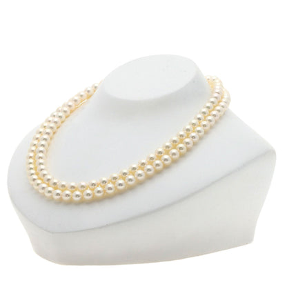 MIKIMOTO Pearl Pearl 2 series Necklace K14 White Gold Ladies [Used]