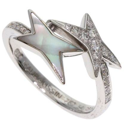MAUBOUSSIN Etoile de Vie Diamond Shell #54 Ring K18 White Gold Ladies [Used]