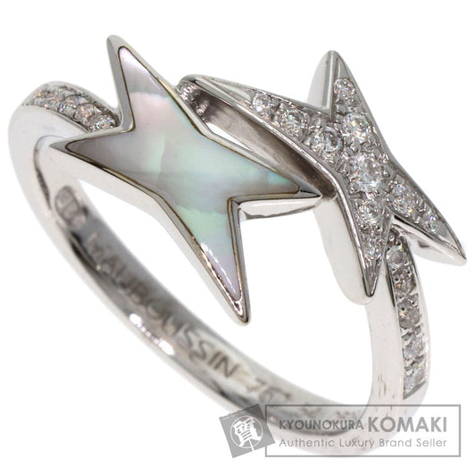 MAUBOUSSIN Etoile de Vie Diamond Shell #54 Ring K18 White Gold Ladies [Used]