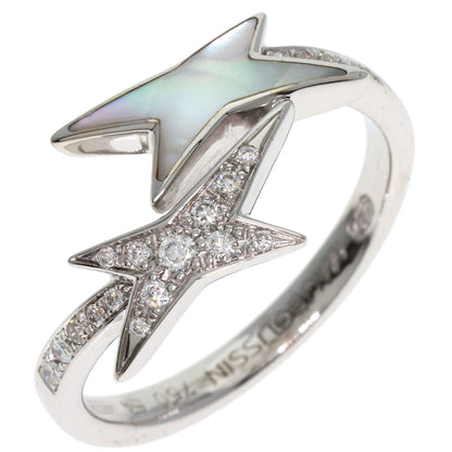 MAUBOUSSIN Etoile de Vie Diamond Shell #54 Ring K18 White Gold Ladies [Used]