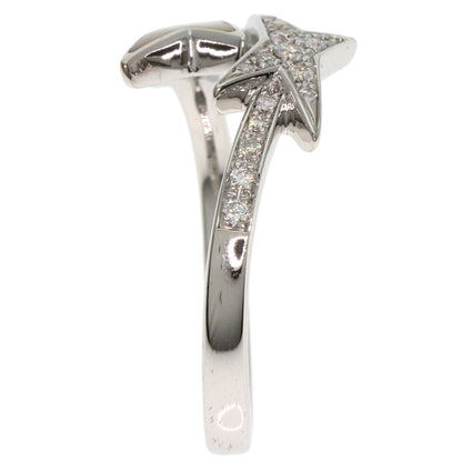 MAUBOUSSIN Etoile de Vie Diamond Shell #54 Ring K18 White Gold Ladies [Used]