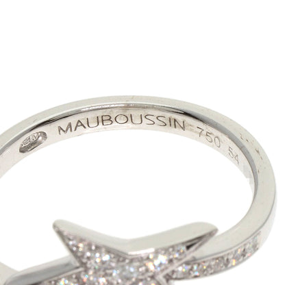 MAUBOUSSIN Etoile de Vie Diamond Shell #54 Ring K18 White Gold Ladies [Used]
