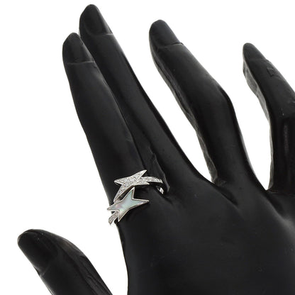 MAUBOUSSIN Etoile de Vie Diamond Shell #54 Ring K18 White Gold Ladies [Used]