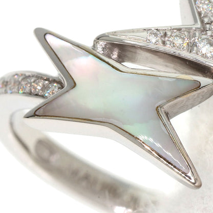 MAUBOUSSIN Etoile de Vie Diamond Shell #54 Ring K18 White Gold Ladies [Used]
