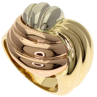 Three color Ring K18 Yellow Gold K18 White Gold 11.1g　Ladies