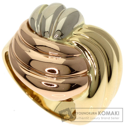 Three color Ring K18 Yellow Gold K18 White Gold 11.1g　Ladies