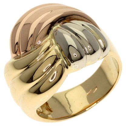 Three color Ring K18 Yellow Gold K18 White Gold 11.1g　Ladies
