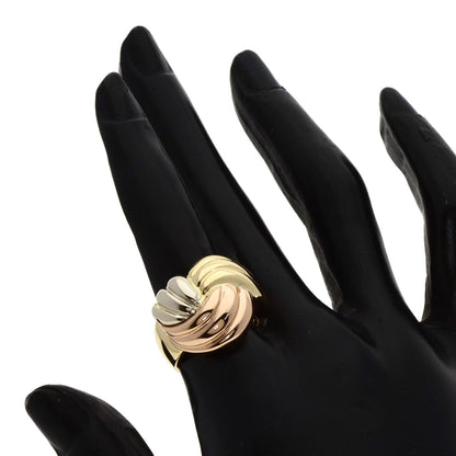 Three color Ring K18 Yellow Gold K18 White Gold 11.1g　Ladies