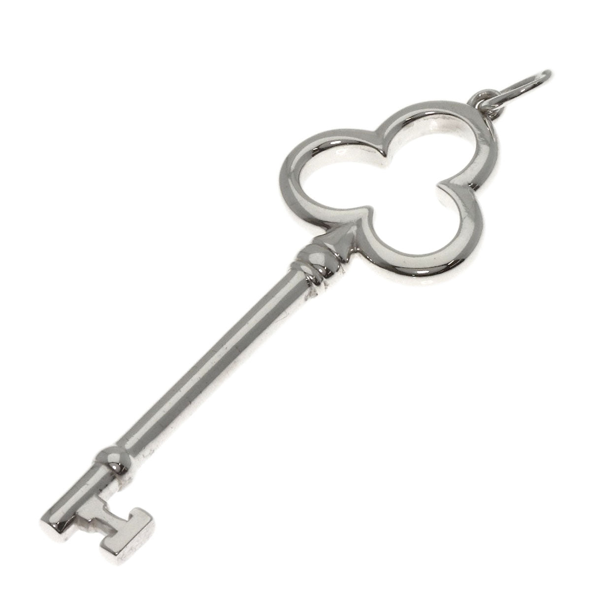TIFFANY&Co. Open Trefoil Key Medium Pendant top Silver Ladies [Used]