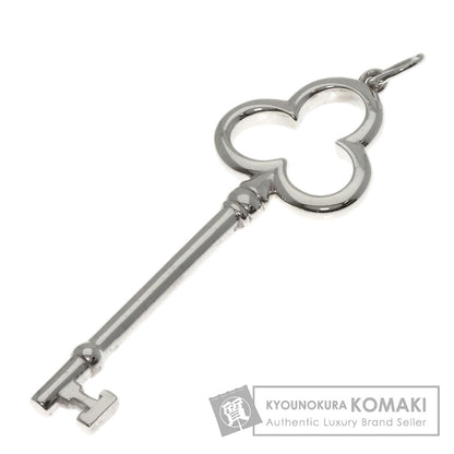 TIFFANY&Co. Open Trefoil Key Medium Pendant top Silver Ladies [Used]
