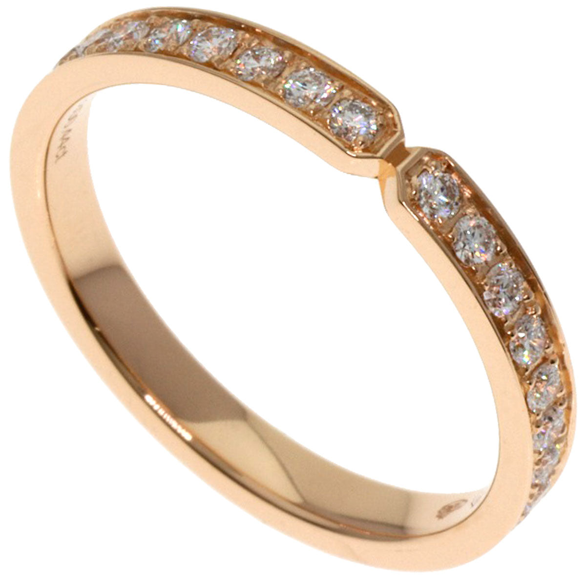 HERMES   Ever Kelly PM Full Eternity #51 Ring  K18 Pink Gold Ladies [Used]