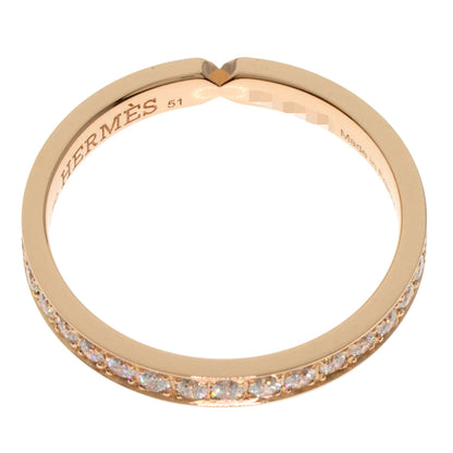 HERMES   Ever Kelly PM Full Eternity #51 Ring  K18 Pink Gold Ladies [Used]