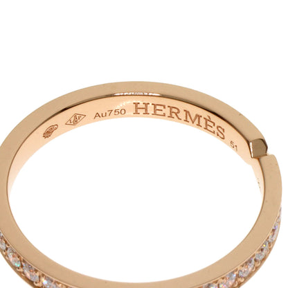 HERMES   Ever Kelly PM Full Eternity #51 Ring  K18 Pink Gold Ladies [Used]
