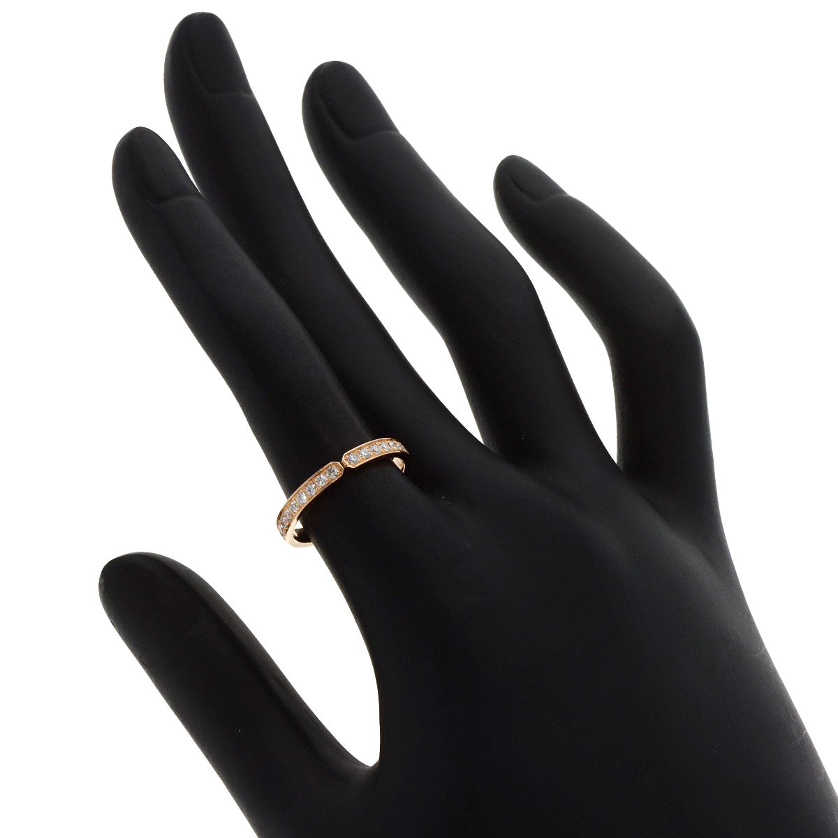 HERMES   Ever Kelly PM Full Eternity #51 Ring  K18 Pink Gold Ladies [Used]