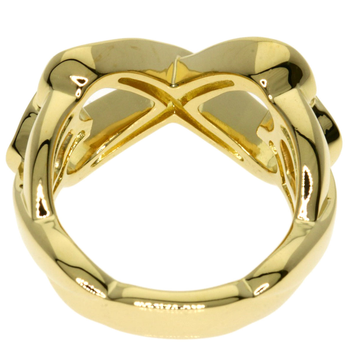 TIFFANY&Co. Double Loving Heart Ring K18 Yellow Gold Ladies [Used]