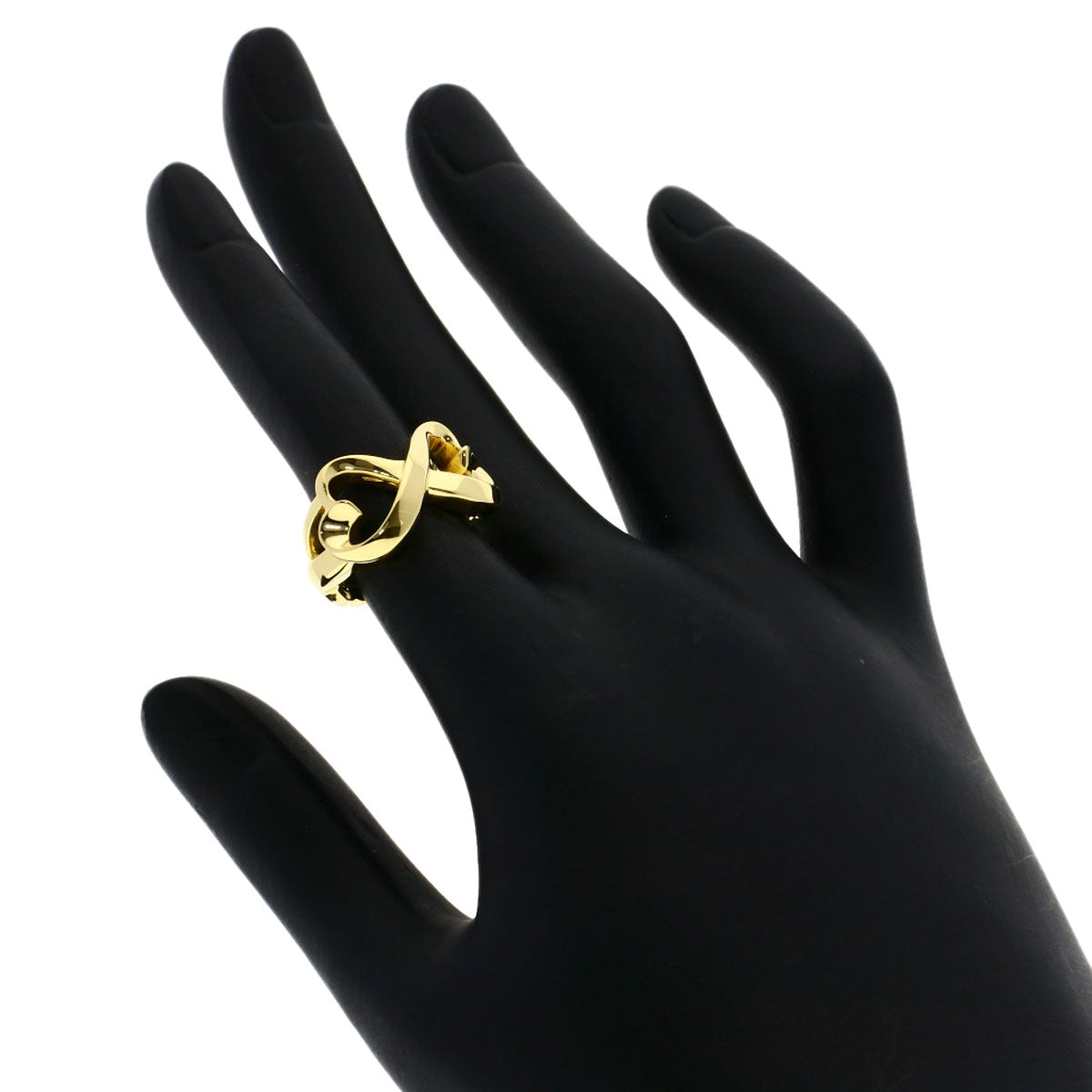 TIFFANY&Co. Double Loving Heart Ring K18 Yellow Gold Ladies [Used]