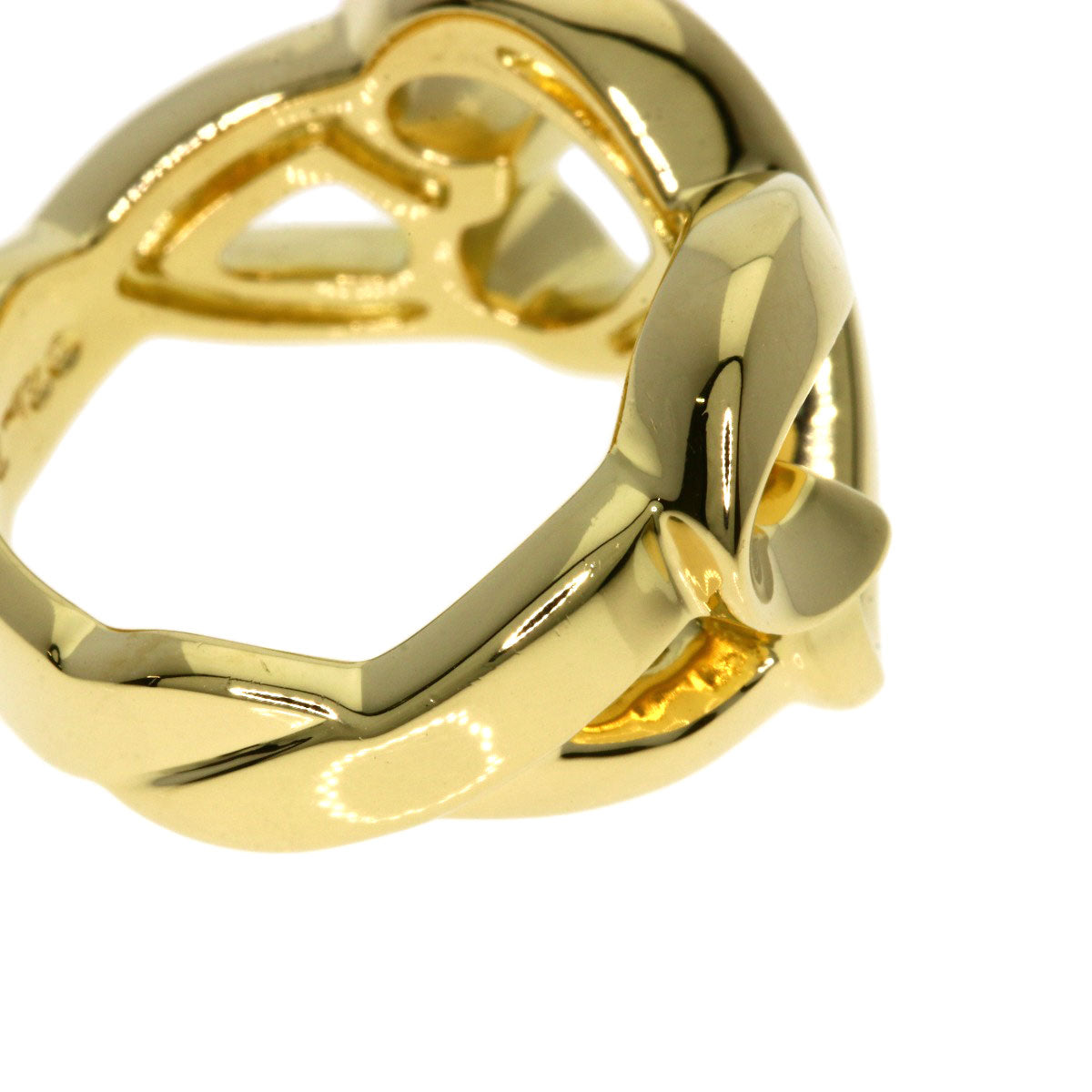 TIFFANY&Co. Double Loving Heart Ring K18 Yellow Gold Ladies [Used]