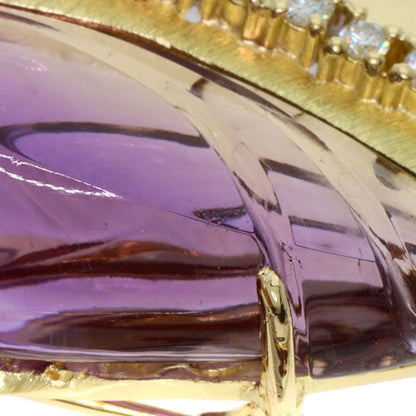 TASAKI Amethyst Diamond Necklace K18 Yellow Gold Ladies [Used]