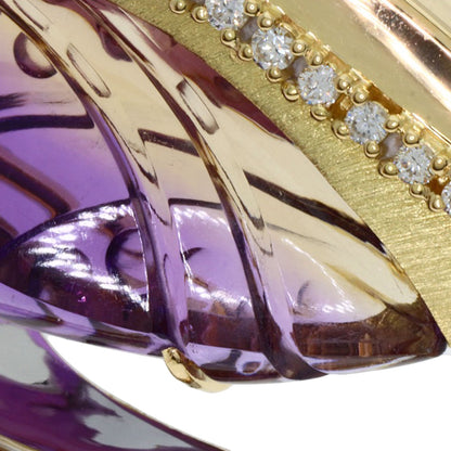 TASAKI Amethyst Diamond Necklace K18 Yellow Gold Ladies [Used]