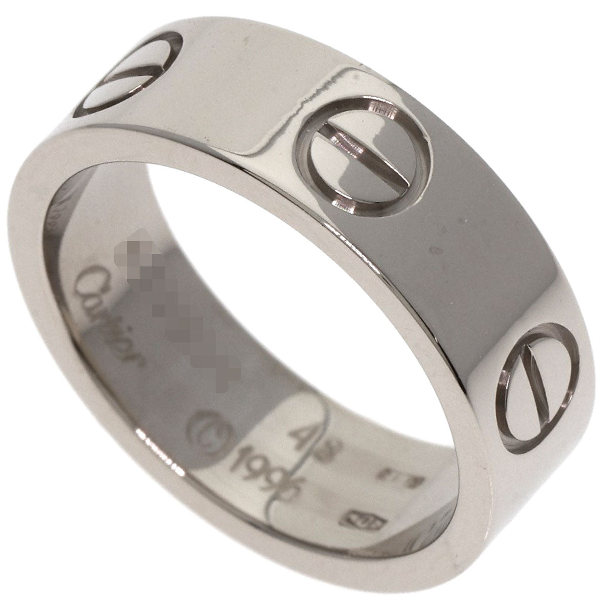 CARTIER love ring #48 Ring K18 White Gold Ladies [Used]