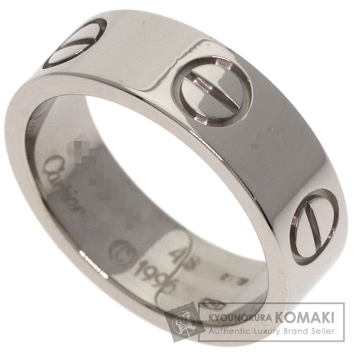 CARTIER love ring #48 Ring K18 White Gold Ladies [Used]