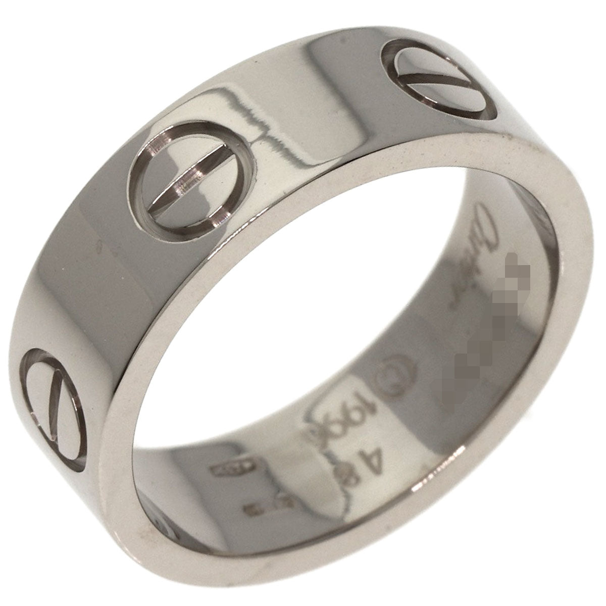 CARTIER love ring #48 Ring K18 White Gold Ladies [Used]