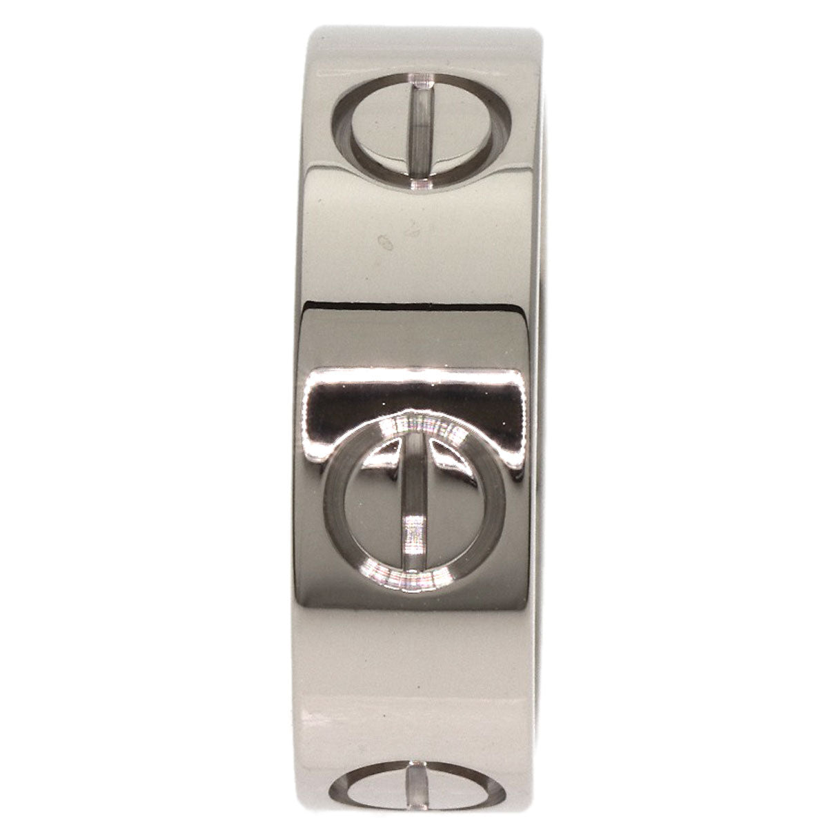CARTIER love ring #48 Ring K18 White Gold Ladies [Used]
