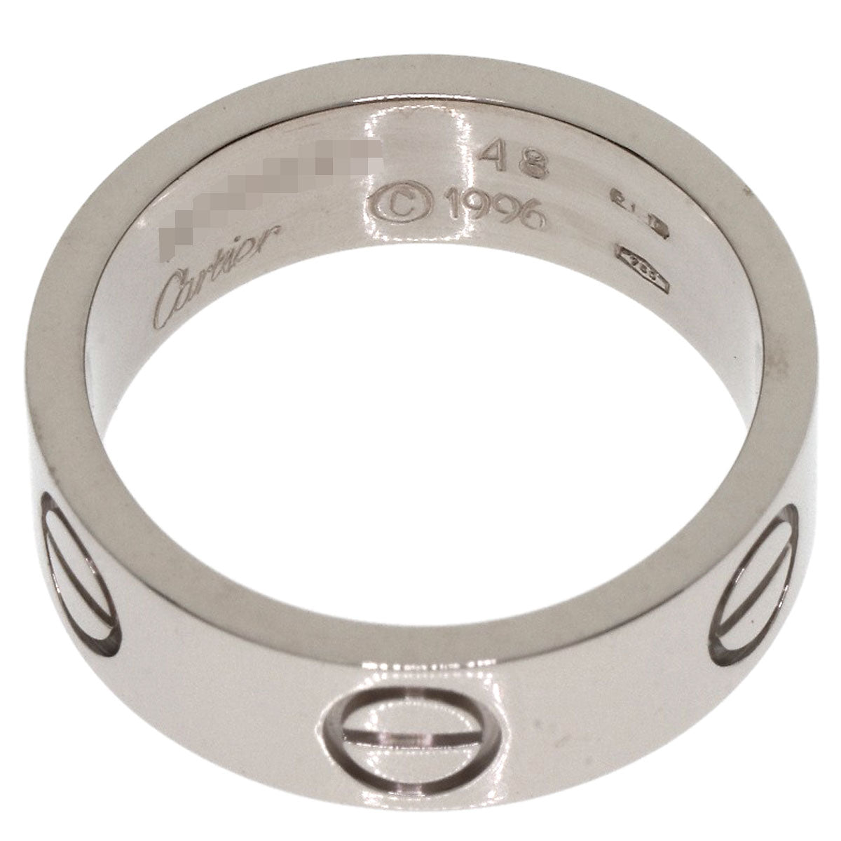 CARTIER love ring #48 Ring K18 White Gold Ladies [Used]