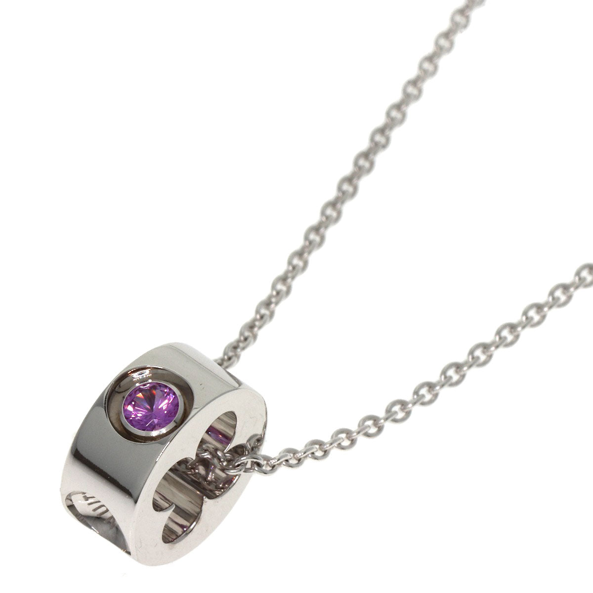 LOUIS VUITTON Pandantif Empreinte Pink Sapphire Necklace K18 White Gold Ladies [Used]