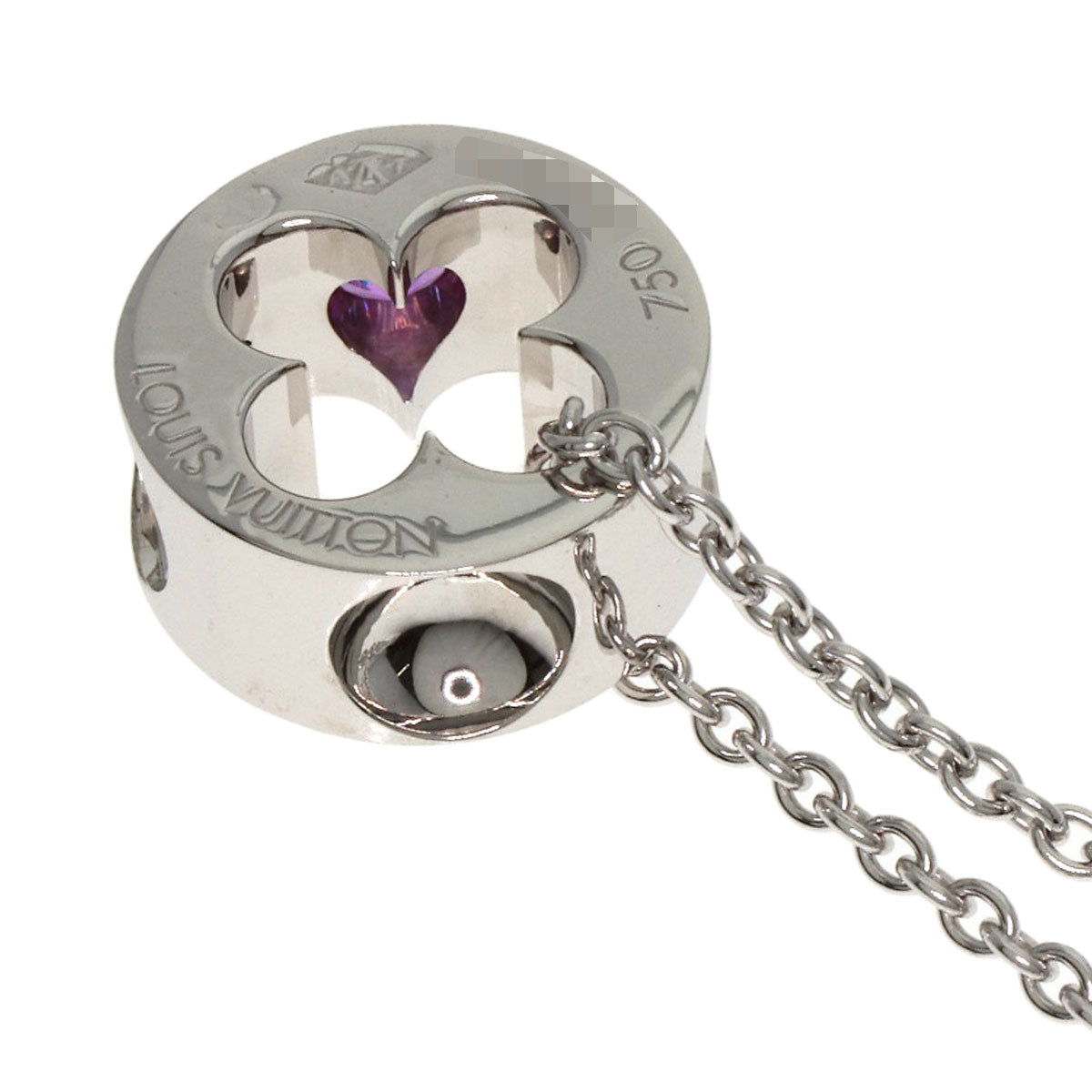 LOUIS VUITTON Pandantif Empreinte Pink Sapphire Necklace K18 White Gold Ladies [Used]