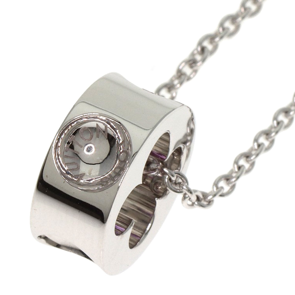 LOUIS VUITTON Pandantif Empreinte Pink Sapphire Necklace K18 White Gold Ladies [Used]