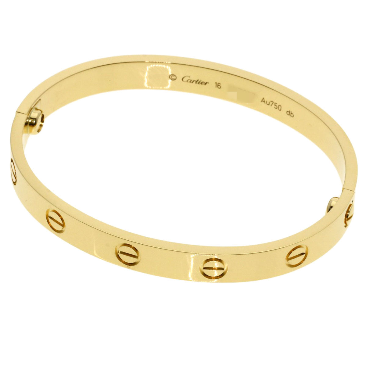 CARTIER LOVE Bracelets with screwdriver #16 Bracelet K18 Yellow Gold Ladies [Used]