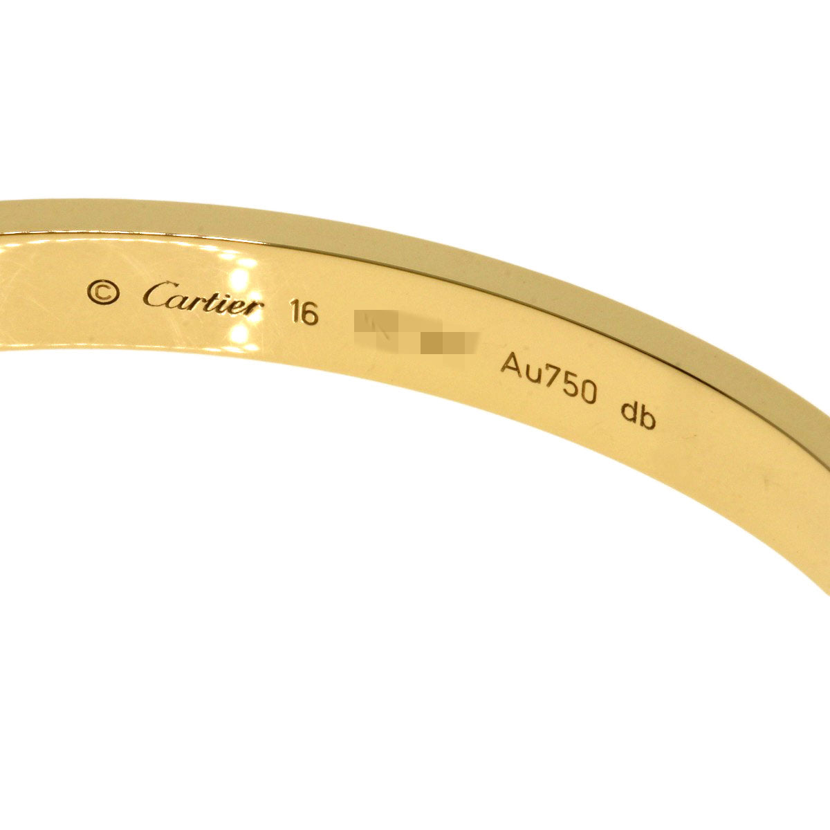 CARTIER LOVE Bracelets with screwdriver #16 Bracelet K18 Yellow Gold Ladies [Used]