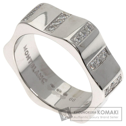 MONTBLANC White Star Motif Diamond #66 Ring K18 White Gold mens [Used]