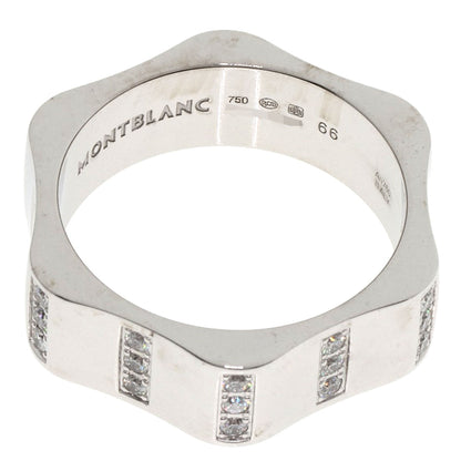 MONTBLANC White Star Motif Diamond #66 Ring K18 White Gold mens [Used]