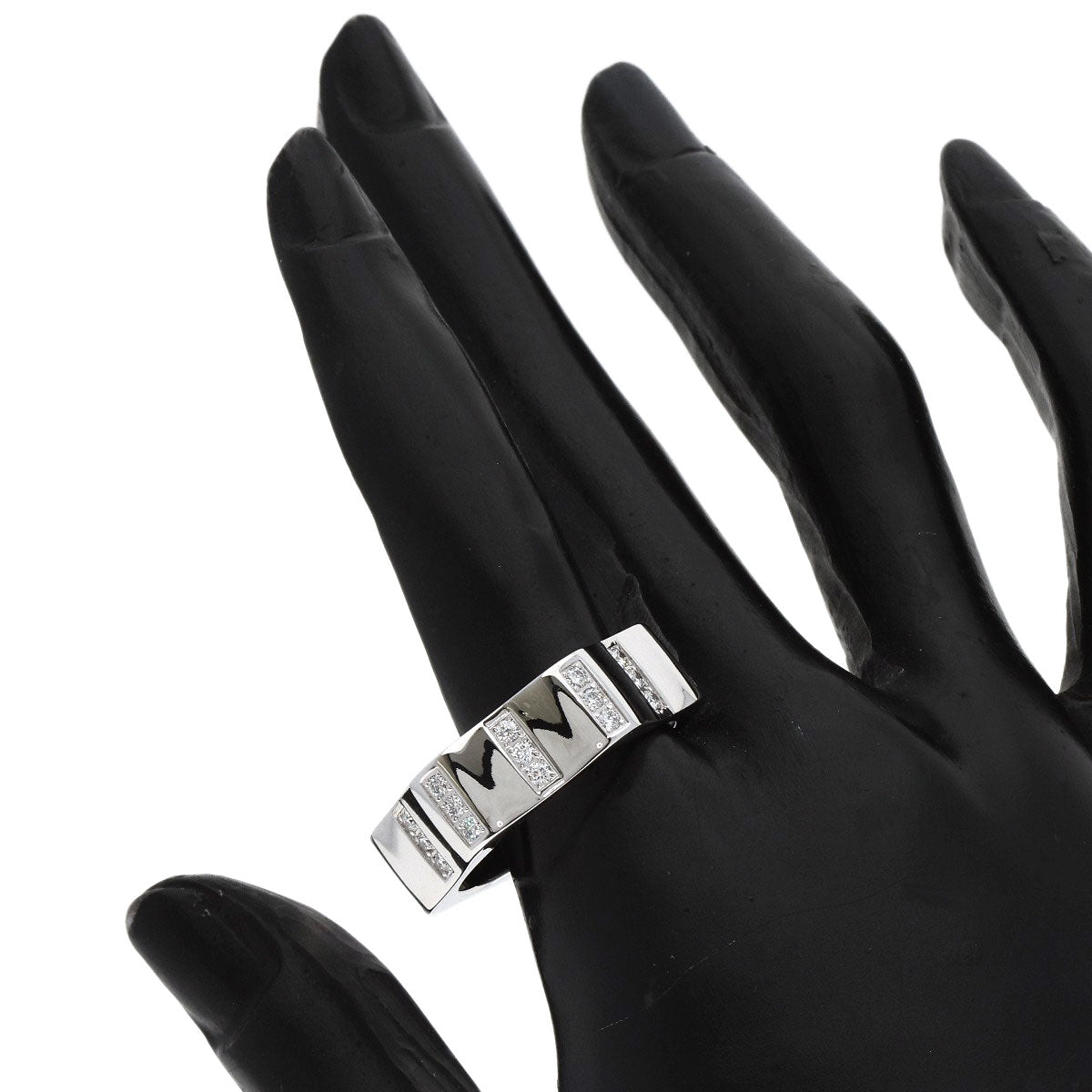MONTBLANC White Star Motif Diamond #66 Ring K18 White Gold mens [Used]