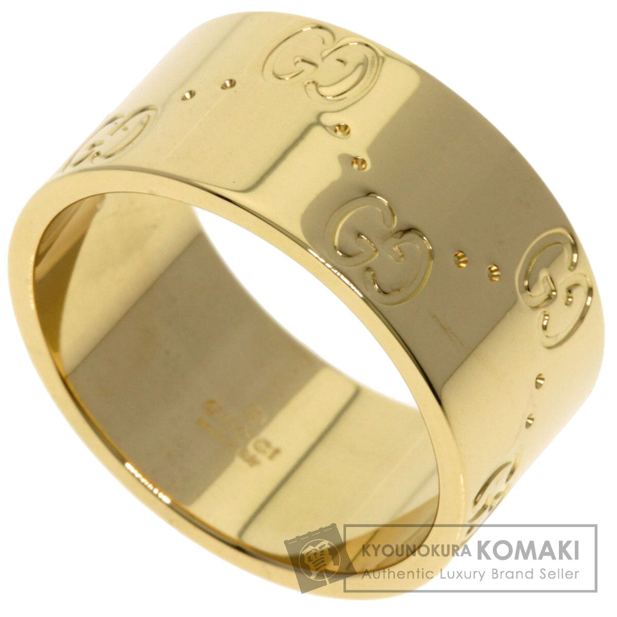 GUCCI   Icon wide # 13 Ring  K18 Yellow Gold Ladies [Used]