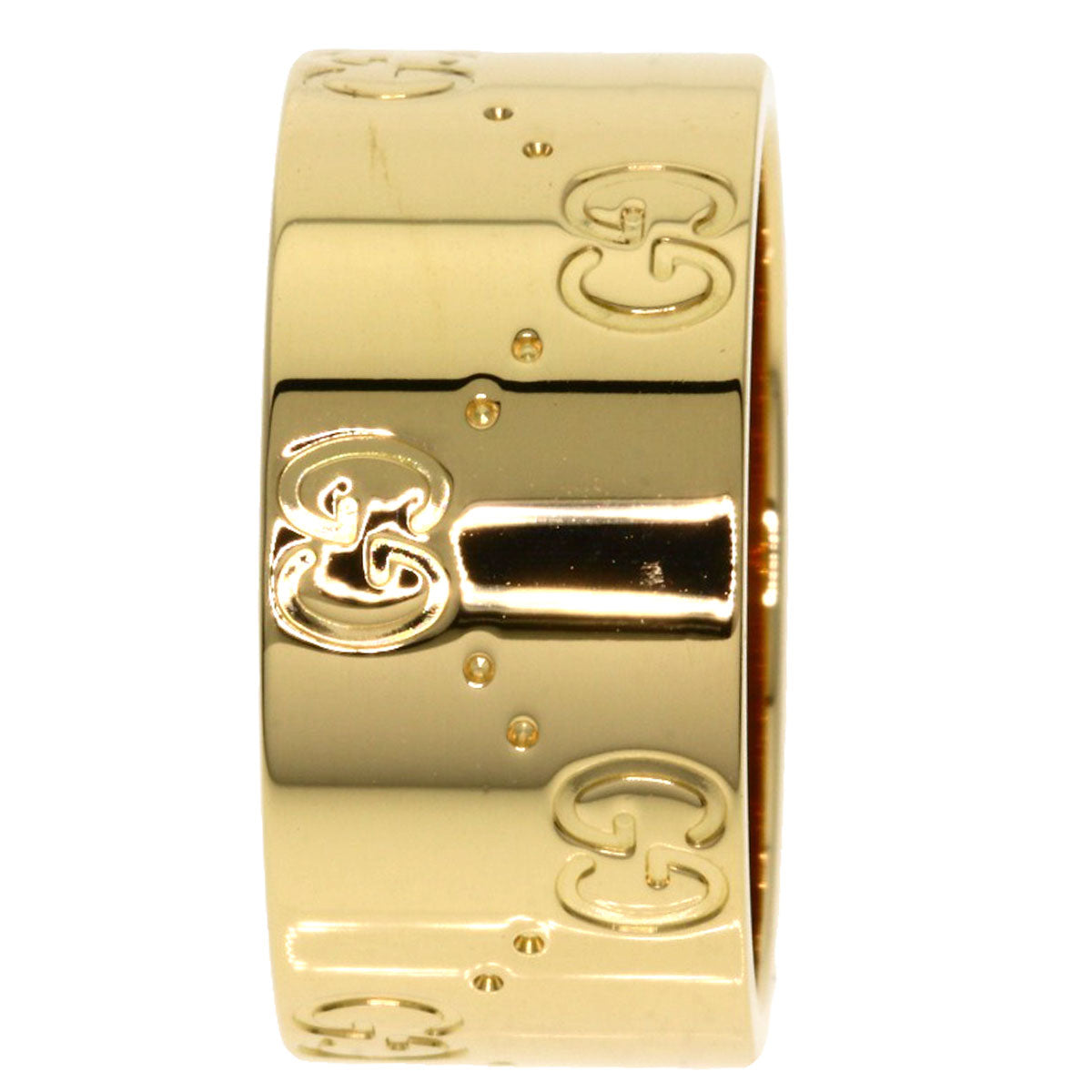 GUCCI   Icon wide # 13 Ring  K18 Yellow Gold Ladies [Used]