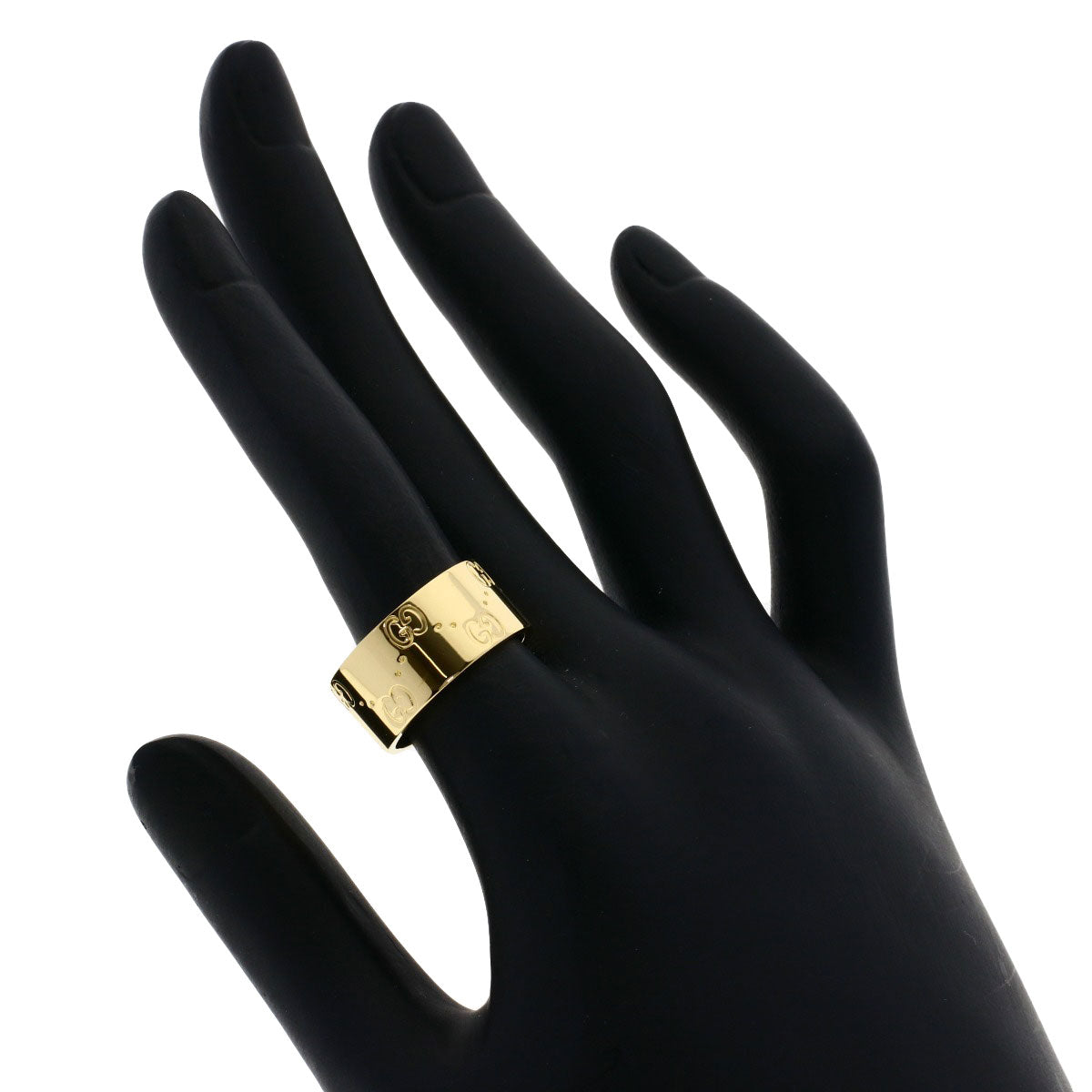 GUCCI   Icon wide # 13 Ring  K18 Yellow Gold Ladies [Used]