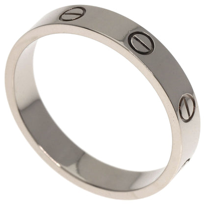 CARTIER mini love ring #60 Ring K18 White Gold Ladies [Used]