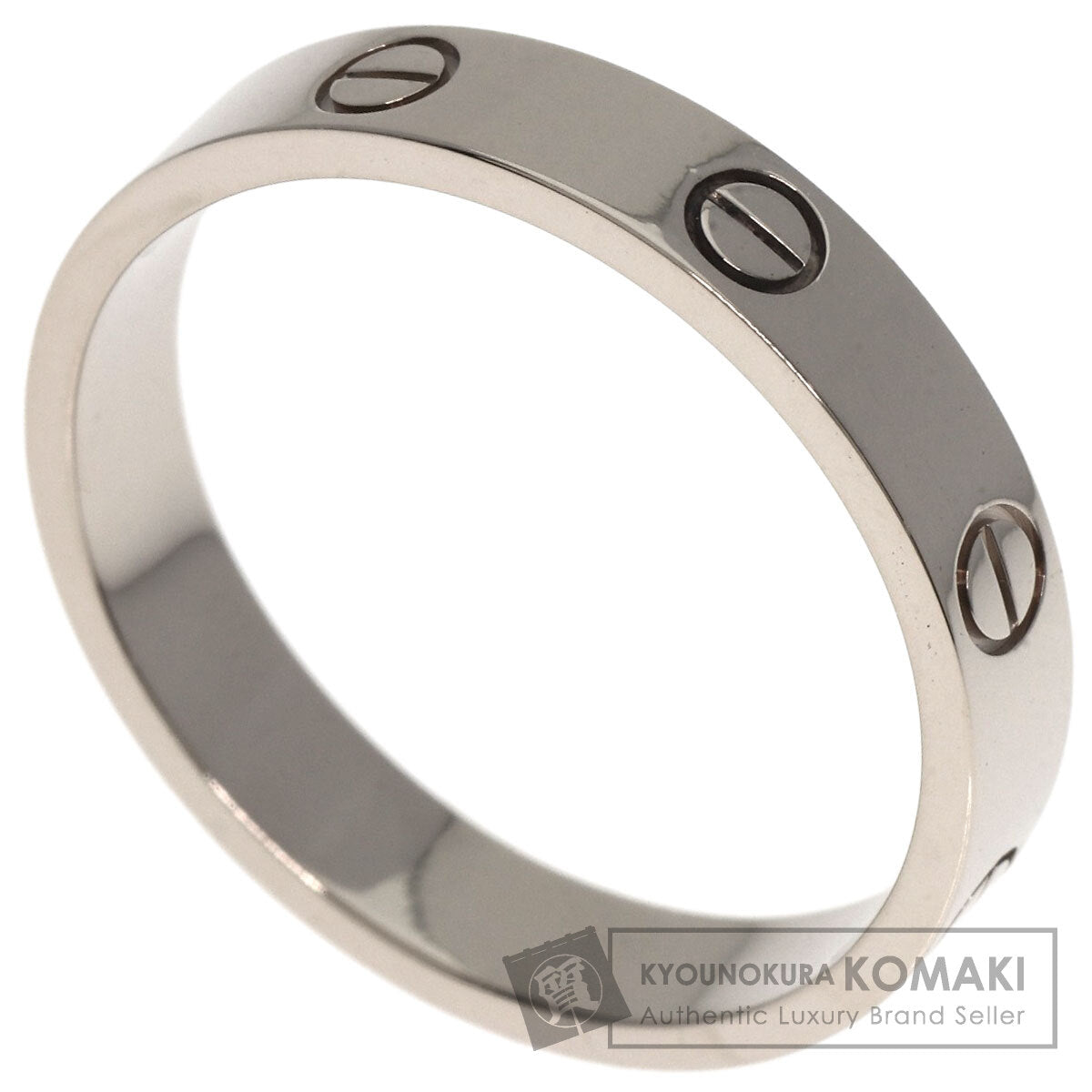 CARTIER mini love ring #60 Ring K18 White Gold Ladies [Used]