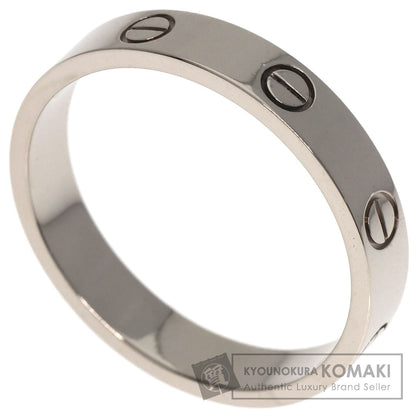 CARTIER mini love ring #60 Ring K18 White Gold Ladies [Used]