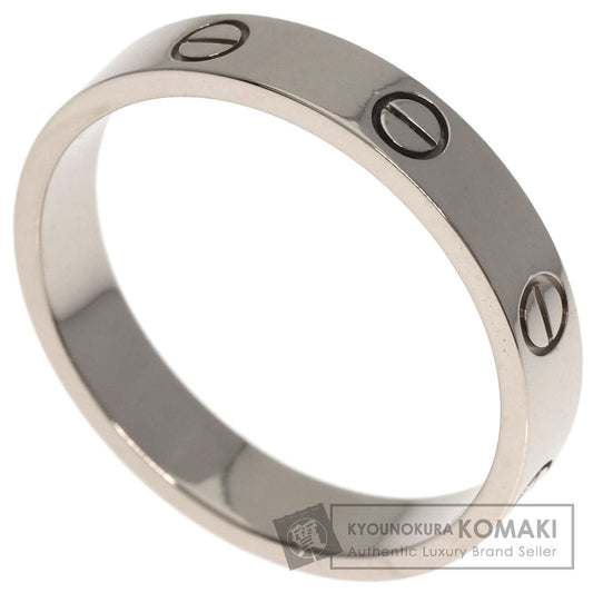 CARTIER mini love ring #60 Ring K18 White Gold Ladies [Used]