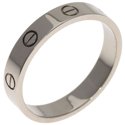 CARTIER mini love ring #60 Ring K18 White Gold Ladies [Used]