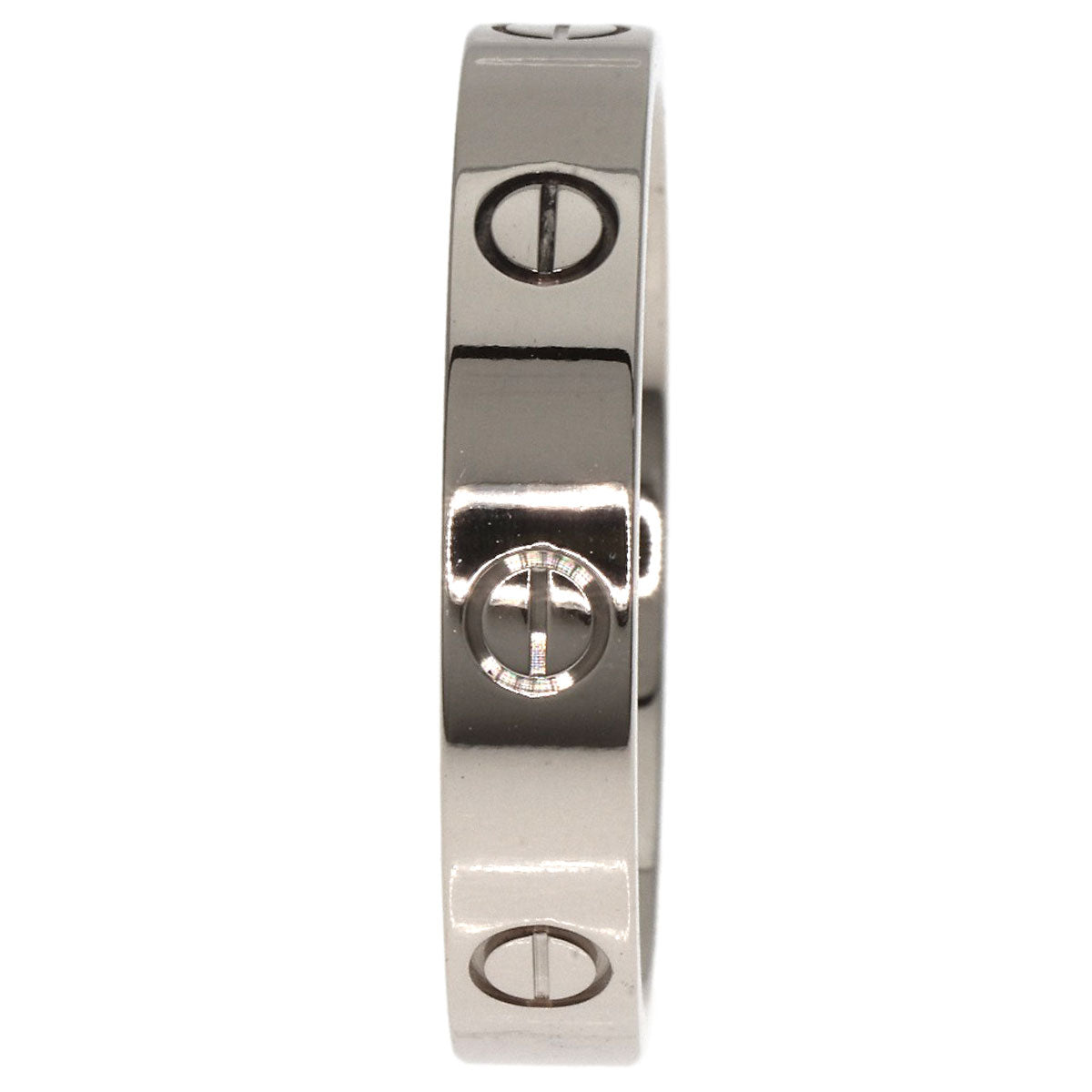 CARTIER mini love ring #60 Ring K18 White Gold Ladies [Used]