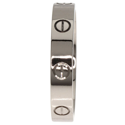 CARTIER mini love ring #60 Ring K18 White Gold Ladies [Used]