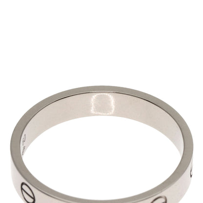 CARTIER mini love ring #60 Ring K18 White Gold Ladies [Used]